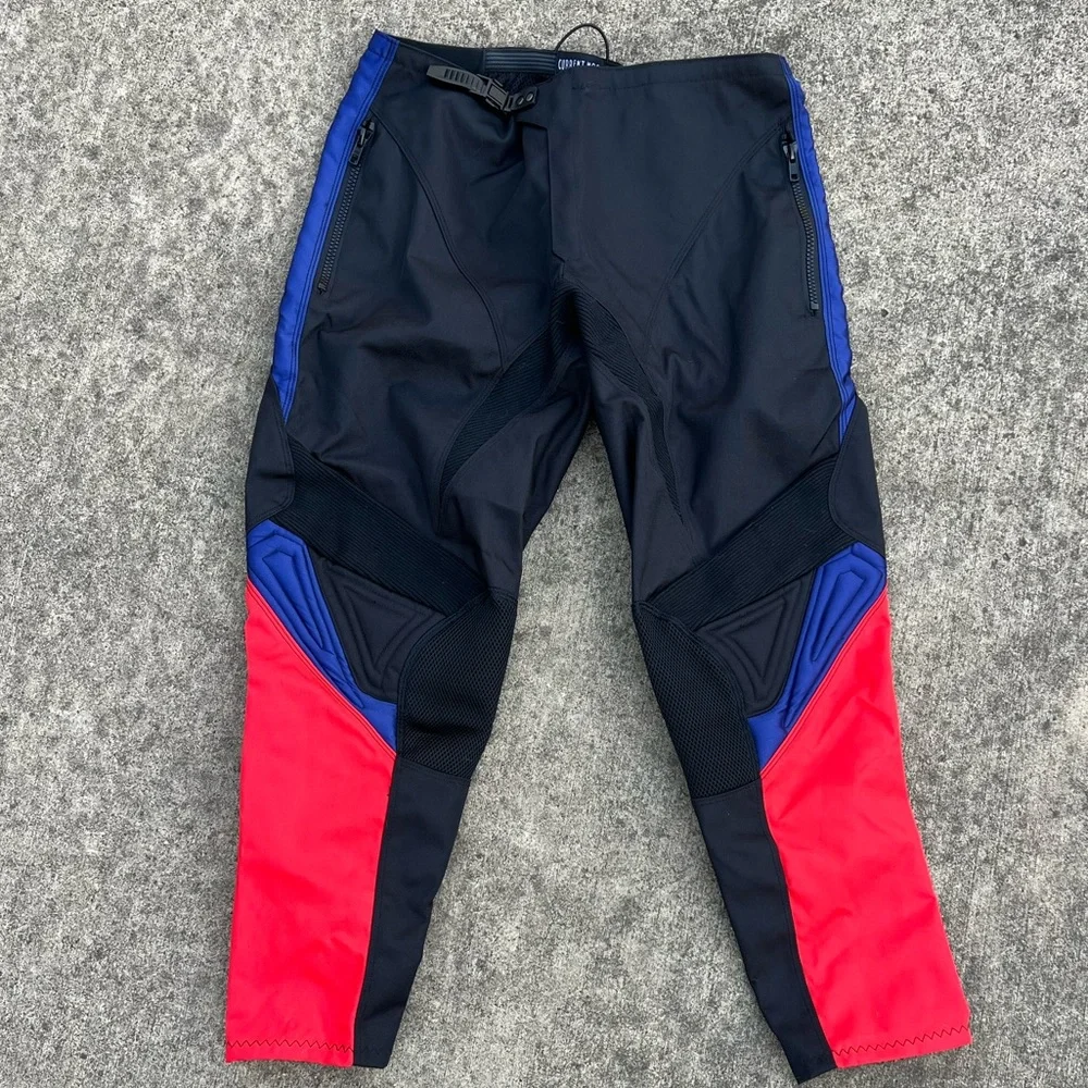 Dolls Kill Red, Black, and Blue Motorcycle Biker Moto Pants 2X XXL NEW WITH TAGS